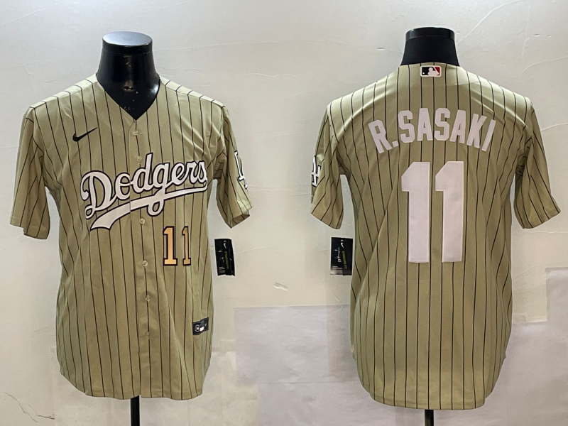 Men Los Angeles Dodgers 11 R Sasaki cream 2025 MLB nike jersey style 12